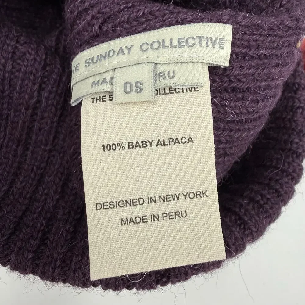 The Sunday Collective Beanie Hat One Size Toddler/Kids Unisex 100% Alpaca NEW